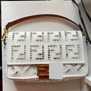 White Canvas designer handbag